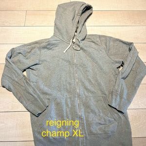Grey Reigning Champ Mid weight full zip hoodie XL